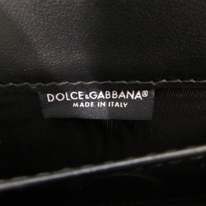 新品同様 ドルチェアンドガッバーナ クロスボディバッグ レザー ブラック ショルダーバッグ 黒 0216【中古】DOLCE&GABBANA