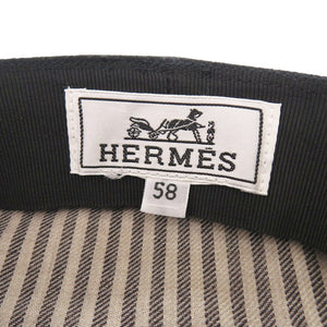 美品 エルメス ベルイル シェーヌダンクル キャスケット カシミヤ ブラック 帽子 黒 0267【中古】HERMES