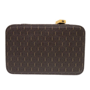 未使用 イヴ サンローラン ジュエリーボックス ケース モノグラムキャンバス ブラウン ポーチ 0273【中古】YVES SAINT LAURENT