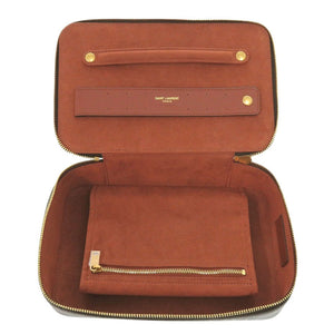 未使用 イヴ サンローラン ジュエリーボックス ケース モノグラムキャンバス ブラウン ポーチ 0273【中古】YVES SAINT LAURENT