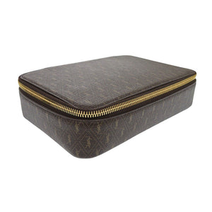 未使用 イヴ サンローラン ジュエリーボックス ケース モノグラムキャンバス ブラウン ポーチ 0273【中古】YVES SAINT LAURENT
