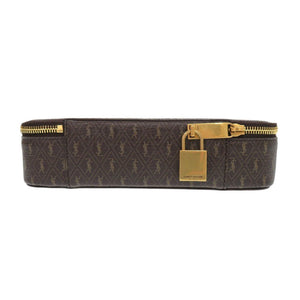 未使用 イヴ サンローラン ジュエリーボックス ケース モノグラムキャンバス ブラウン ポーチ 0273【中古】YVES SAINT LAURENT