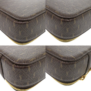 未使用 イヴ サンローラン ジュエリーボックス ケース モノグラムキャンバス ブラウン ポーチ 0273【中古】YVES SAINT LAURENT