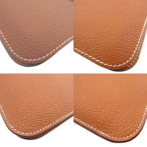 美品 エルメス ドゴンGM □F トゴ ゴールド 長財布 財布 0281【中古】HERMES