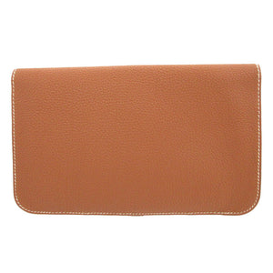 美品 エルメス ドゴンGM □F トゴ ゴールド 長財布 財布 0281【中古】HERMES