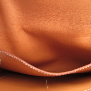 美品 エルメス ドゴンGM □F トゴ ゴールド 長財布 財布 0281【中古】HERMES