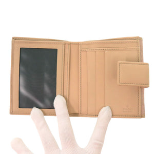 美品 グッチ ラブリーハート 245731 GGキャンバス ピンクベージュ 二つ折り財布 0303【中古】GUCCI