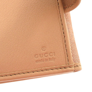 美品 グッチ ラブリーハート 245731 GGキャンバス ピンクベージュ 二つ折り財布 0303【中古】GUCCI