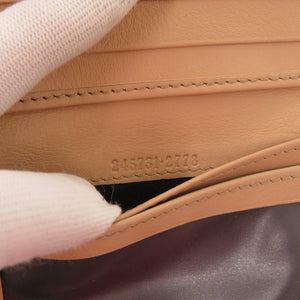 美品 グッチ ラブリーハート 245731 GGキャンバス ピンクベージュ 二つ折り財布 0303【中古】GUCCI