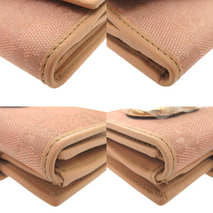 美品 グッチ ラブリーハート 245731 GGキャンバス ピンクベージュ 二つ折り財布 0303【中古】GUCCI