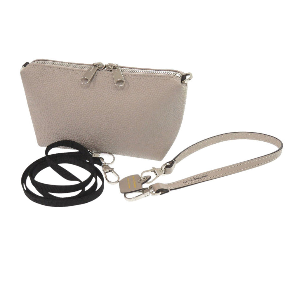 美品 エルベ・シャプリエ リュクスポーチ XS ストラップ2本付き 8797G コーティングキャンバス ベージュ 0312【中古】Herve Chapelier