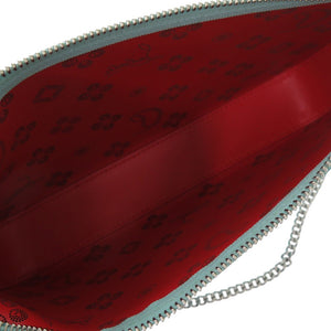 美品 クリスチャンルブタン ルビラ ジップアップ チェーンショルダーバッグ クラッチ 3225038 レザー ブラック 0317【中古】Christian Louboutin