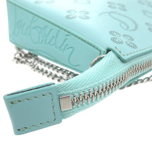 美品 クリスチャンルブタン ルビラ ジップアップ チェーンショルダーバッグ クラッチ 3225038 レザー ブラック 0317【中古】Christian Louboutin