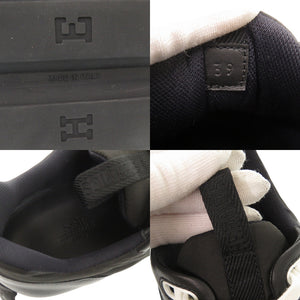 新品同様 エルメス インパルス シェーヌ ダンクル サイズ39 ファブリック カーフ ブラック スニーカー 0328【中古】HERMES
