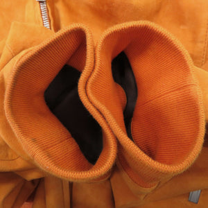 美品 エルメス やぎ革 サイズ50 オレンジ ブルゾン 0337【中古】HERMES メンズ