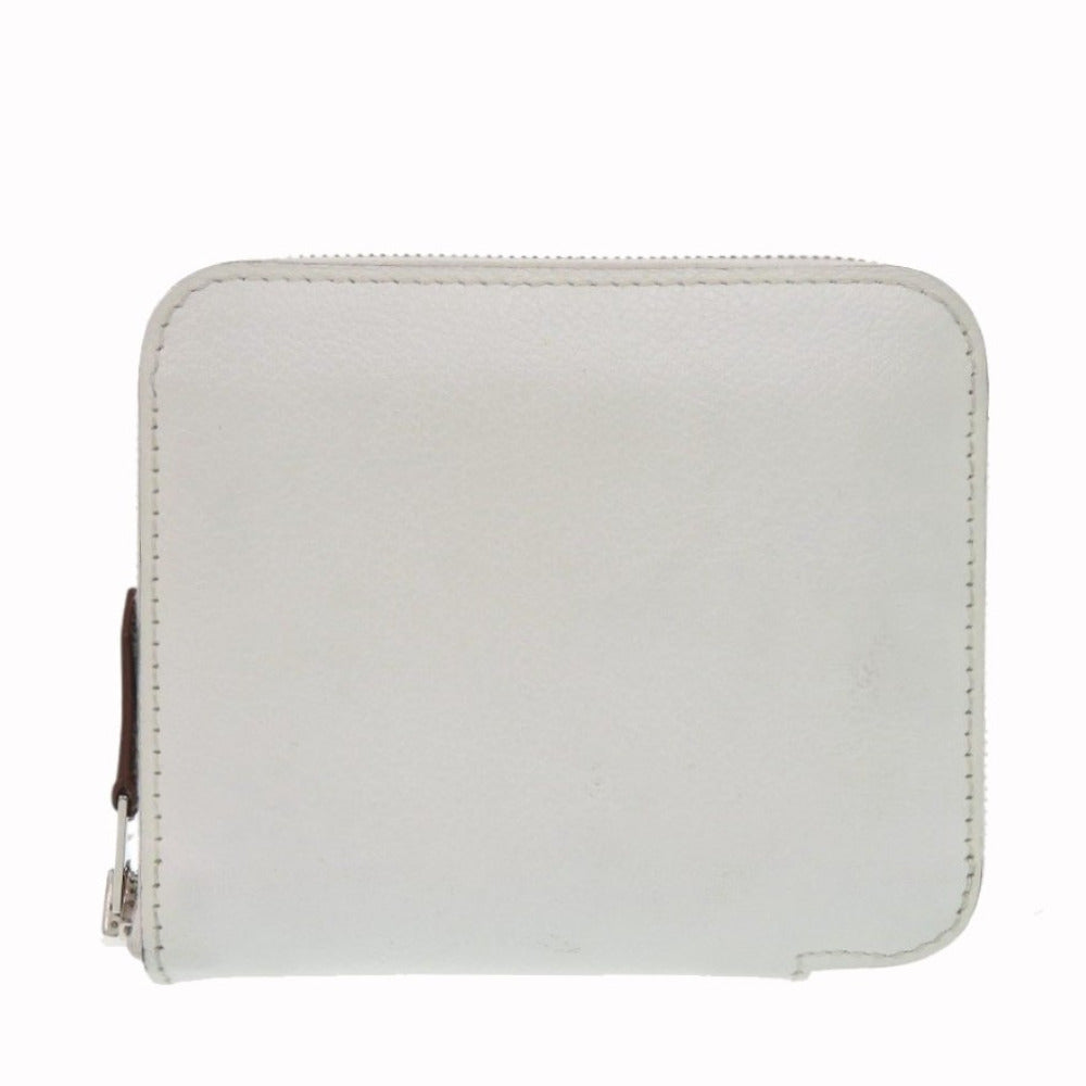 美品 エルメス アザップ シルクイン コンパクト エバーカラー ニューホワイト B刻印(2023年製) コインケース 白 0358【中古】HERMES