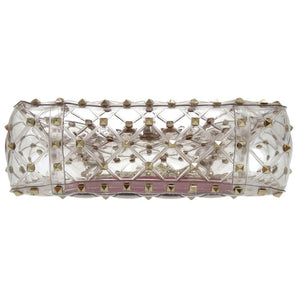 ヴァレンティノ ガラヴァーニ ロックスタッズ 2WAY チェーンバッグ スパイク ショルダーバッグ クリア 0371 【中古】Valentino Garavani