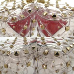 ヴァレンティノ ガラヴァーニ ロックスタッズ 2WAY チェーンバッグ スパイク ショルダーバッグ クリア 0371 【中古】Valentino Garavani