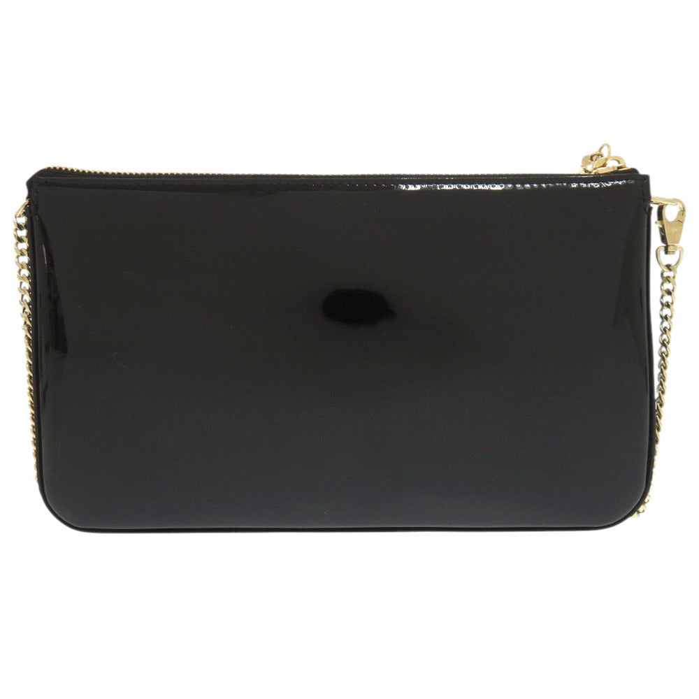 未使用品 クリスチャンルブタン パテントレザー ブラック チェーンショルダーバッグ 0376【中古】Christian Louboutin