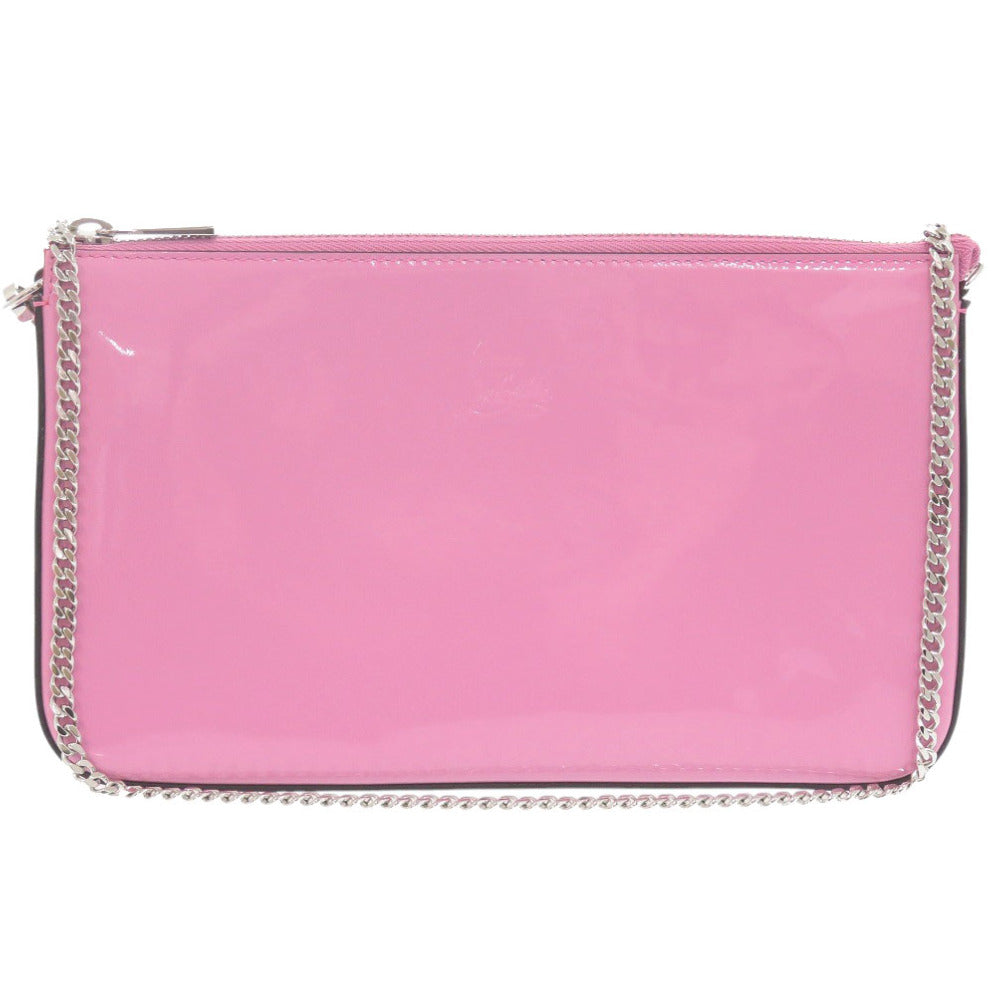 未使用 クリスチャンルブタン ルビラ チェーンショルダーバッグ 3225249 パテントレザー ピンク バッグ 0377【中古】Christian Louboutin