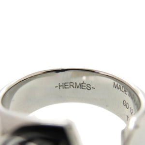 新品同様 エルメス カルーゼル メタル 約17号 シルバー T60刻印 リング 指輪 0379【中古】HERMES