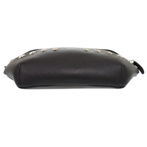 未使用品 ジミーチュウ スタースタッズ レザー スタッズ ブラック ボディバッグ 黒 0388【中古】JIMMY CHOO メンズ