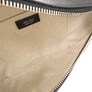 未使用品 ジミーチュウ スタースタッズ レザー スタッズ ブラック ボディバッグ 黒 0388【中古】JIMMY CHOO メンズ