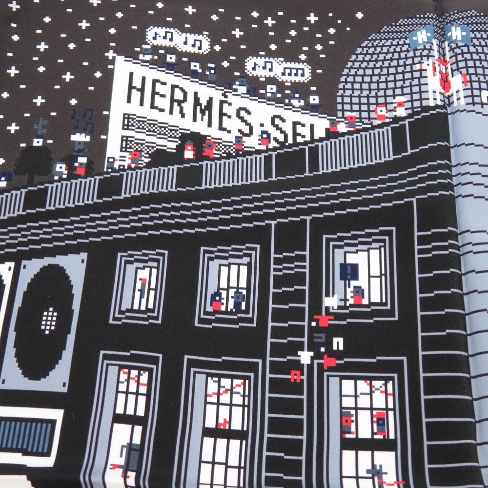 未使用品 エルメス カレ45 Faubourg Party フォーブルパーティ シルク マルチカラー スカーフ 0390【中古】HERMES