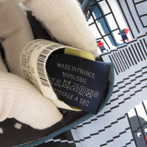 未使用品 エルメス カレ45 Faubourg Party フォーブルパーティ シルク マルチカラー スカーフ 0390【中古】HERMES