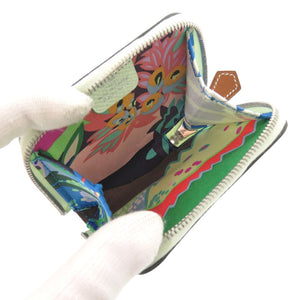 未使用 エルメス アザップ シルクイン コンパクト ミニ ヴォーエプソン ヴェールフィズ W刻印(2024年製) コインケース グリーン 0395【中古】HERMES