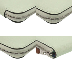 未使用 エルメス アザップ シルクイン コンパクト ミニ ヴォーエプソン ヴェールフィズ W刻印(2024年製) コインケース グリーン 0395【中古】HERMES