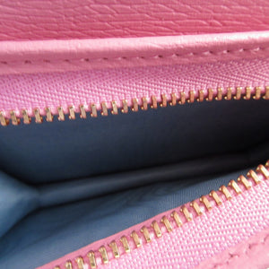 未使用 グッチ ばなにゃコラボ 701009 レザー ピンク 2つ折り財布 財布 0407【中古】GUCCI