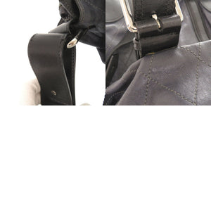 美品 クロエ キルティング レザー ネイビー ブラック 2WAY トートバッグ ショルダーバッグ 0409【中古】Chloe メンズ