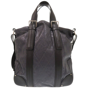 美品 クロエ キルティング レザー ネイビー ブラック 2WAY トートバッグ ショルダーバッグ 0409【中古】Chloe メンズ