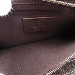 新品同様 グッチ 307982 GGスプリーム レザー ベージュ ブラウン 茶 ラウンドファスナー長財布 財布 0415【中古】GUCCI