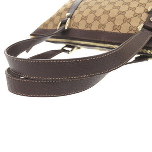 美品 グッチ 141470 02026 GGキャンバス/レザー ベージュ ブラウン ハンドバッグ 0416【中古】GUCCI