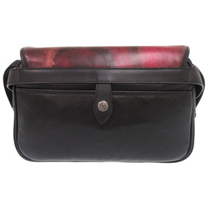 新品同様 ハンティングワールド レザー ブラック レッド ショルダーバッグ 0427【中古】HUNTING WORLD メンズ