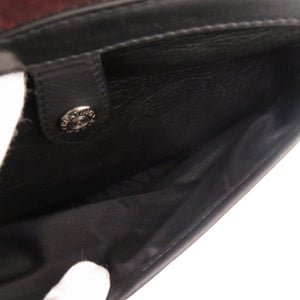 新品同様 ハンティングワールド レザー ブラック レッド ショルダーバッグ 0427【中古】HUNTING WORLD メンズ