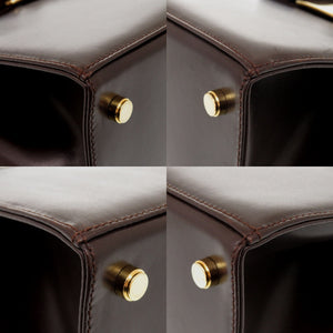 美品 サルヴァトーレフェラガモ 2WAY ヴァラ リボン BA214178 レザー ブラウン ハンドバッグ 茶 0436【中古】Salvatore Ferragamo