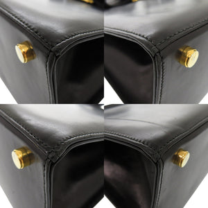 美品 サルヴァトーレフェラガモ ヴァラリボン BA214178 レザー ブラック 2WAY ショルダー ハンドバッグ 0437【中古】Salvatore Ferragamo