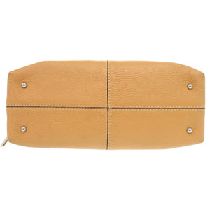 美品 トッズ レザー イエローベージュ ハンドバッグ 0438【中古】TOD’S