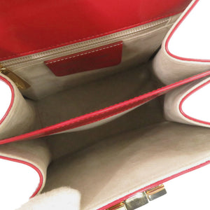 サルヴァトーレフェラガモ 2WAY ガンチーニ DY-21 2193 カーフレザー レッド ハンドバッグ 赤 0443【中古】Salvatore Ferragamo