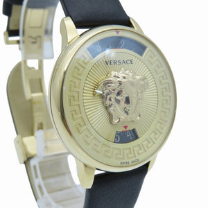 新品同様 ヴェルサーチ メデューサ アイコン VEZ200221 クオーツ 腕時計 SS/レザー ゴールド 0446【中古】VERSACE メンズ レディース ユニセックス