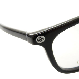美品 グッチ 黒縁 インターロッキングGG GG0123OJ プラスチック ブラック メガネ 0448【中古】GUCCI