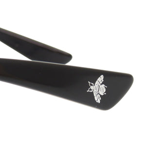 美品 グッチ 黒縁 インターロッキングGG GG0123OJ プラスチック ブラック メガネ 0448【中古】GUCCI