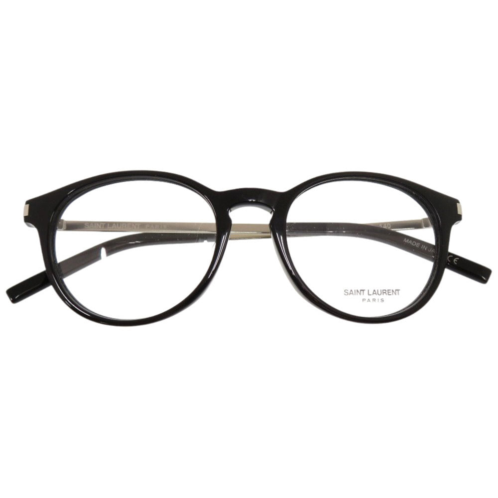 美品 サンローランパリ SL25/F 001 プラスチック ブラック 伊達メガネ 0449【中古】SAINT LAURENT PARIS