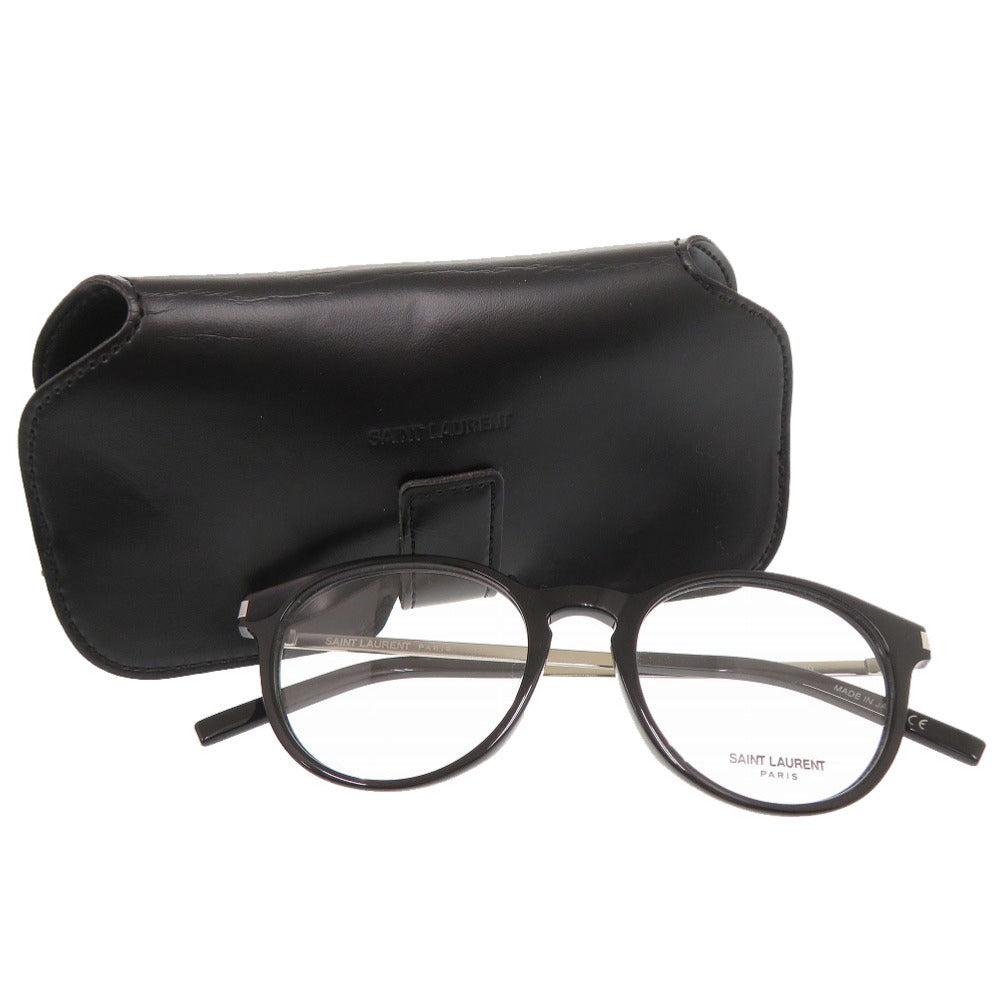 美品 サンローランパリ SL25/F 001 プラスチック ブラック 伊達メガネ 0449【中古】SAINT LAURENT PARIS