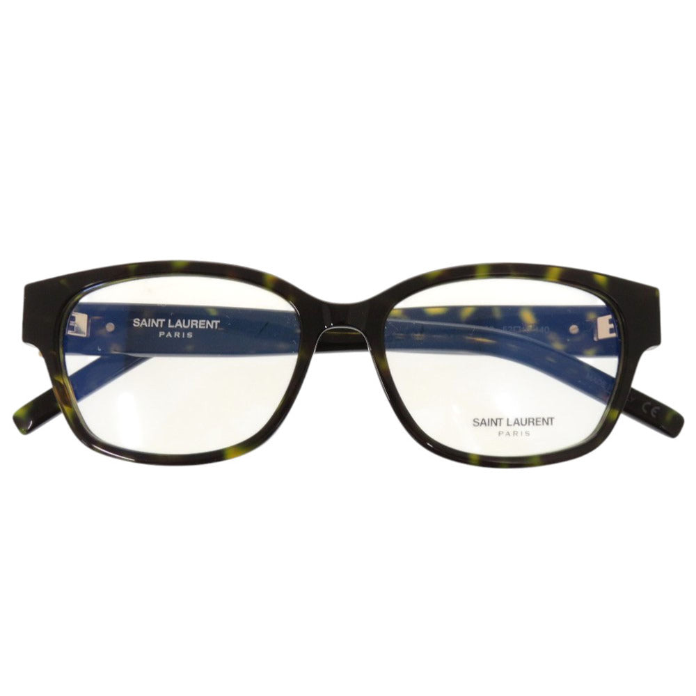 美品 サンローランパリ べっ甲柄 SL M35 003 プラスチック 伊達メガネ 0450【中古】SAINT LAURENT PARIS