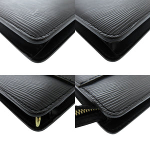 美品 ルイ ヴィトン ポシェット オム エピ M52522 エピレザー ノワール クラッチバッグ セカンドバッグ LV 0454【中古】LOUIS VUITTON メンズ