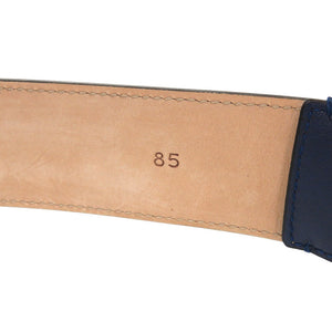 新品同様 ジミーチュウ スタースタッズ レザー スタッズ ネイビー ベルト 0458【中古】JIMMY CHOO メンズ